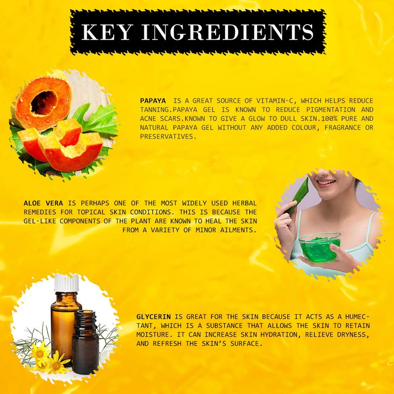 Lilium Papaya Pigment Clear Facial Gel For Soft Smooth Glowing Skin Natural Firmness Skin Hydrated 900GM - Image 4