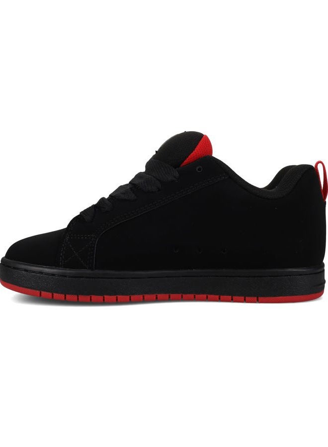 DC Shoes DC Men's Court Graffik Casual Low Top Skate Shoe Sneaker, Black/Grey/Red, 45 EU - Image 2