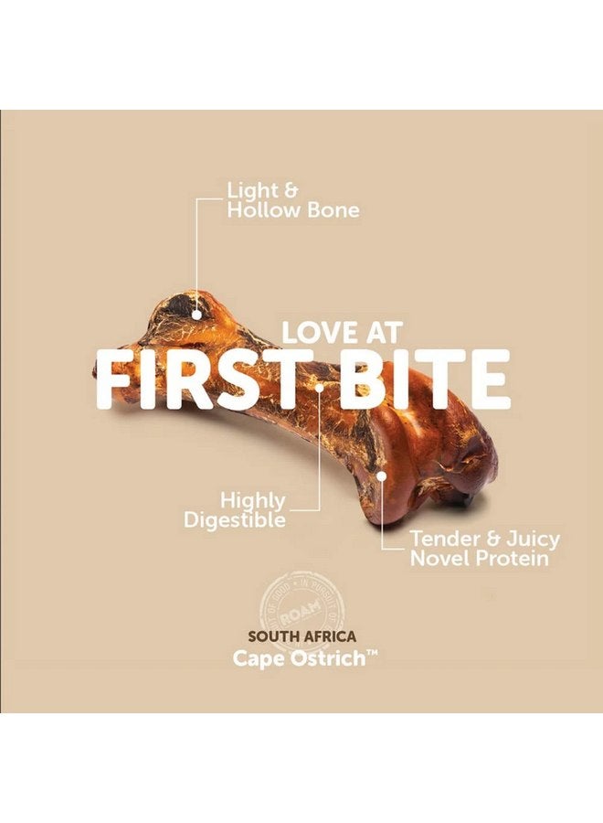 ROAM Pet Treats Boss-trich Bone Pack of 2 for Medium and Large Dogs - Long Lasting Ostrich Dog Bones - Image 3