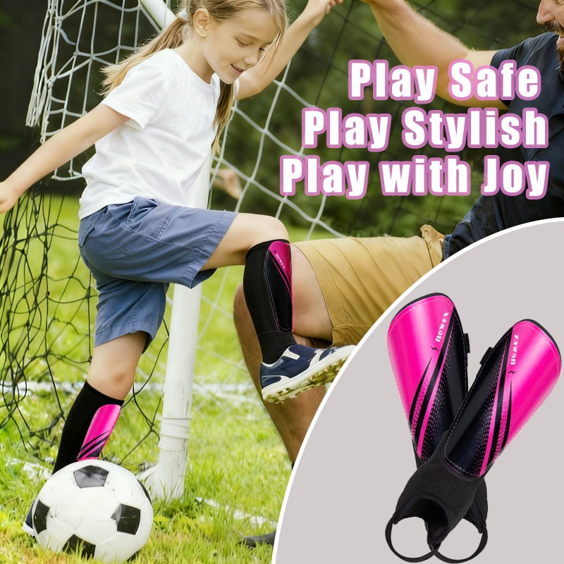 newox Soccer Shin Guards Youth - Protection Girls Shin Guards Soccer Toddler - Soccer Sleevers Shin Pads - Soccer Shin Guards for Kids 3-16 Years Old Girls Boys Toddler - Image 2