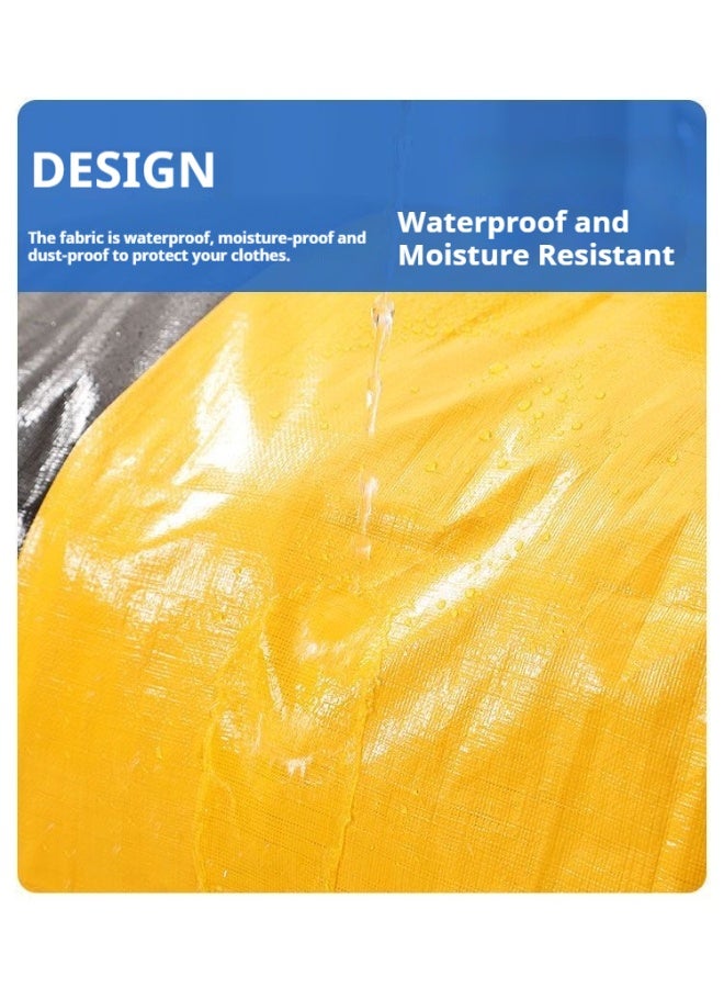 أكياس نقل كبيرة السعة، قطعة واحدة 250 لتر سلال تخزين مقاومة للماء مع رباط شد، للملابس والمزيد، مثالية لتنظيم المنزل والانتقال - Image 5