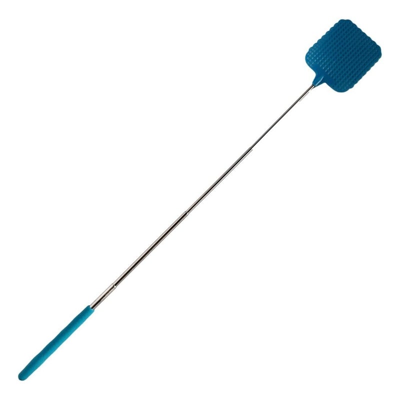 Derovan Telescopic Stainless Steel Fly Swatter – Extendable (26–72 cm), Durable PP Mesh Head & Anti-Slip Handle - Image 2