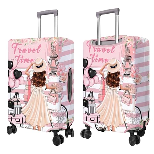 PtRug Travel Luggage Cover Suitcase Protector Fits 1832 Inch Wheel Covers PatternedTravel Related Items Flower Luggage Protector Elastic XL - Image 3