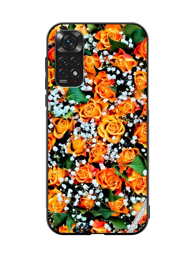 Protective Case Cover For Xiaomi Redmi Note 11 Real Flower Design Multicolour