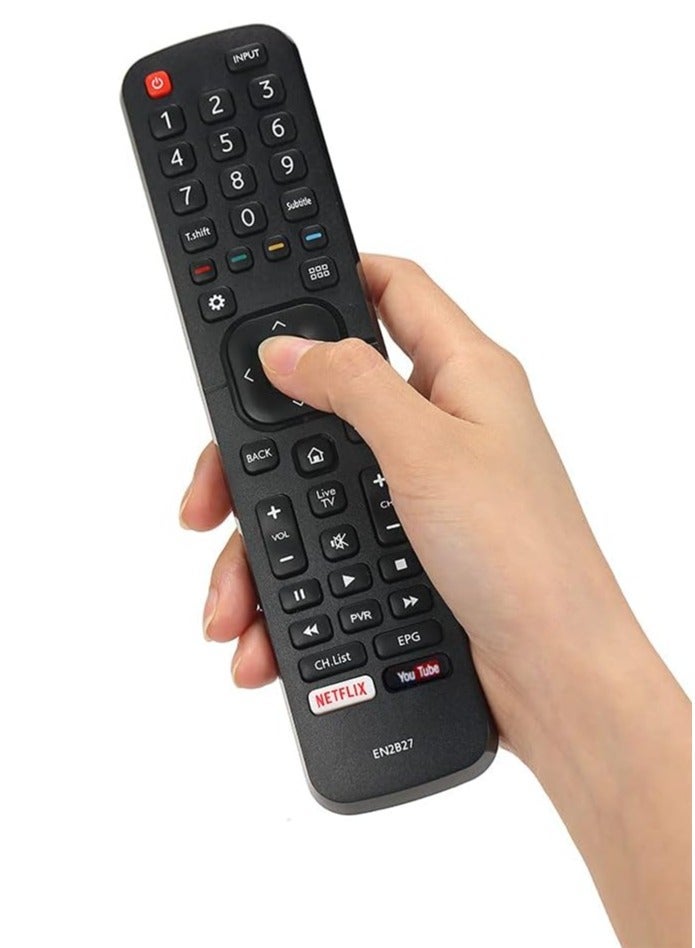 PopZa Remote Control for Hisense TV EN2B27 Replacement Portable Remote Control for Hisense 32K3110W, 40K3110PW, 50K3110PW, 40K321UW, 50K321UW, 55K321UW WITH BATTERY - Image 4