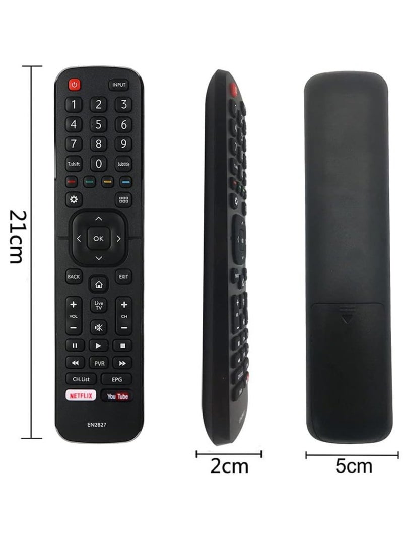 PopZa Remote Control for Hisense TV EN2B27 Replacement Portable Remote Control for Hisense 32K3110W, 40K3110PW, 50K3110PW, 40K321UW, 50K321UW, 55K321UW WITH BATTERY - Image 3