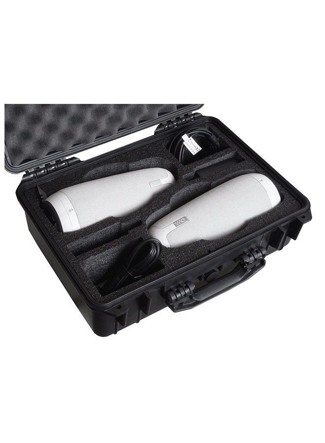 Case Club Case fits 2 Meeting Owl Conference Cameras - Waterproof Travel & Storage Case has Pre-Cut Foam to fit x2 Meeting Owl Standard, Pro, 2 or 3 - Holds Expansion Mic, Cords, Acc. & Lock Adapter - Image 1