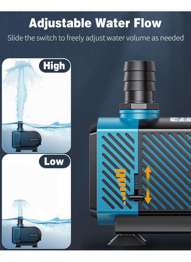 Pawfly 800 Gph Aquarium Submersible Water Pump (3000L/H, 45W) Ultra Quiet Water Fountain Pump With 8.2 Ft. Lift Height Adjustable Water Pump For Fish Tanks Ponds Gardens Waterfalls Statuary And Sumps  - Image 5