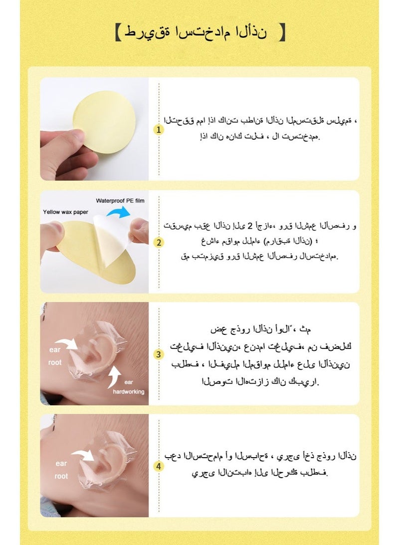 سويمبوبو 100 قطعة من وسادات الأذن للماء للأطفال حديثي الولادة الاستحمام والسباحة وركوب الأمواج والاستحمام والغوص وغيرها من حماية الأذن الرياضية المائية. - Image 3