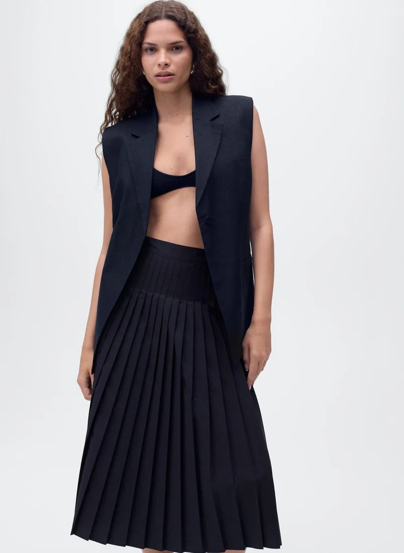 MANGO Pleated midi skirt