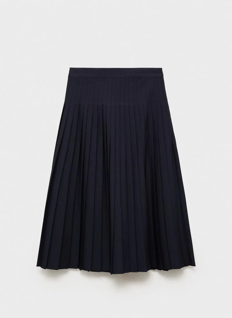 MANGO Pleated midi skirt