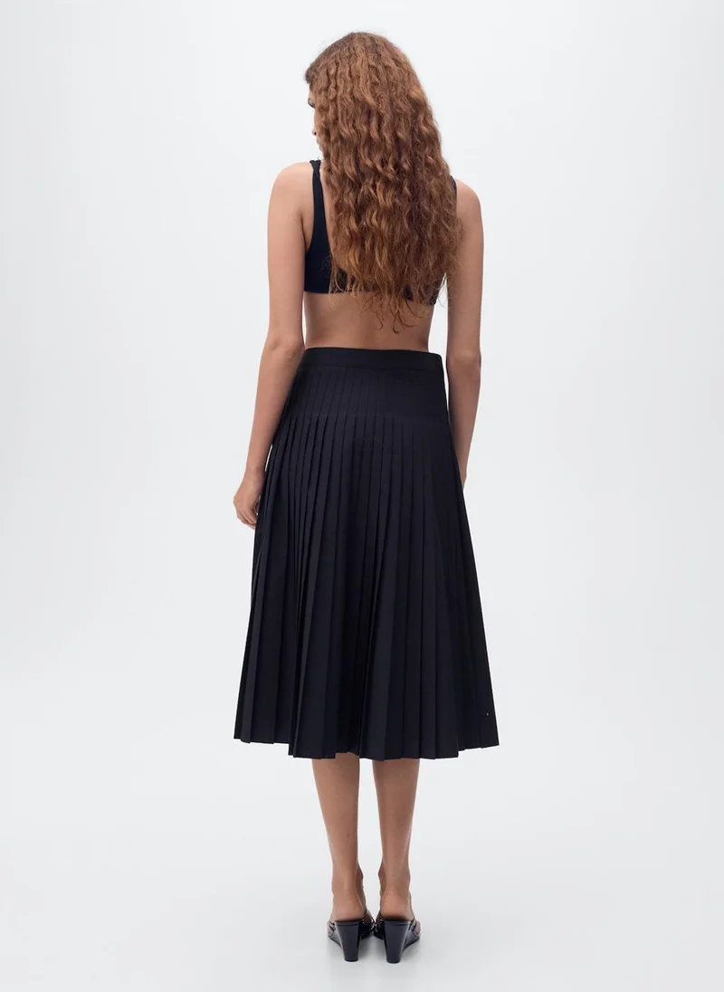 مانجو Pleated midi skirt