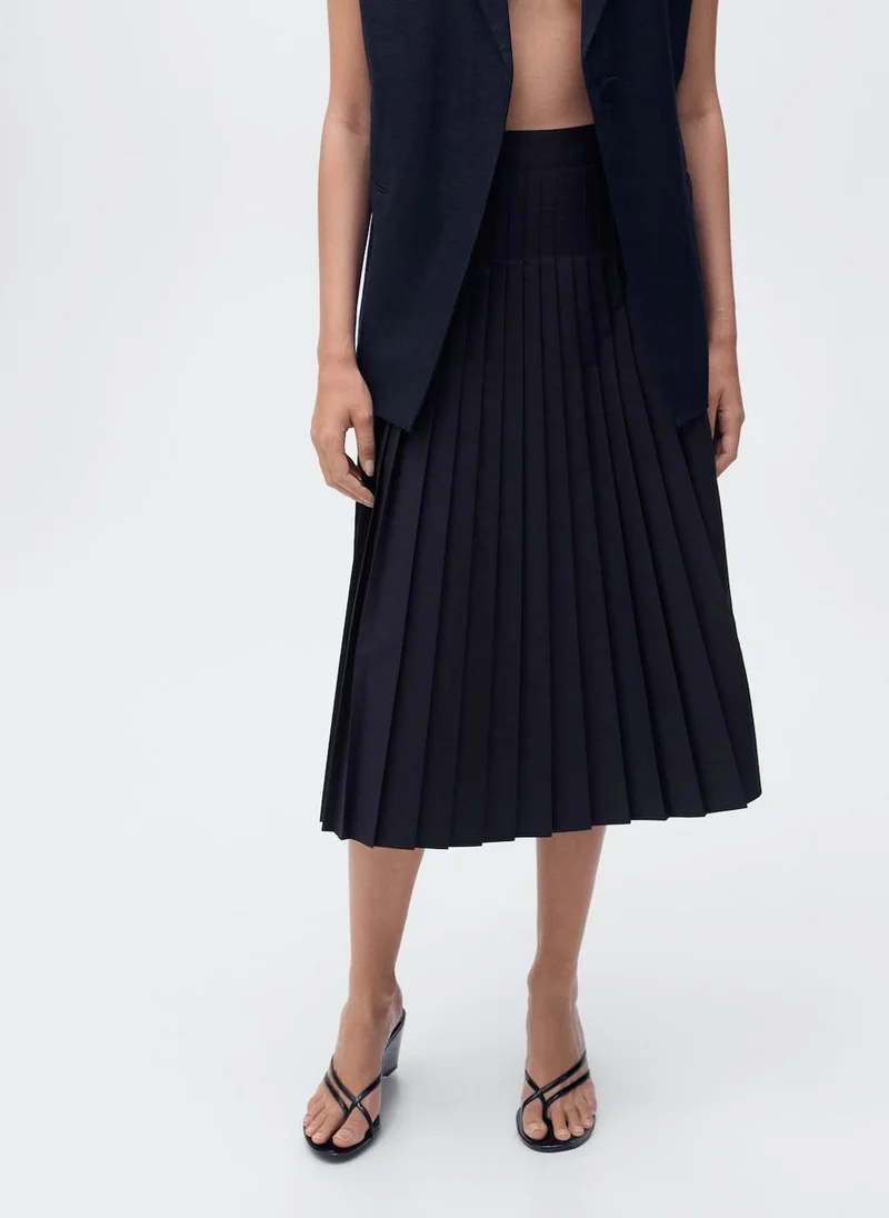 مانجو Pleated midi skirt