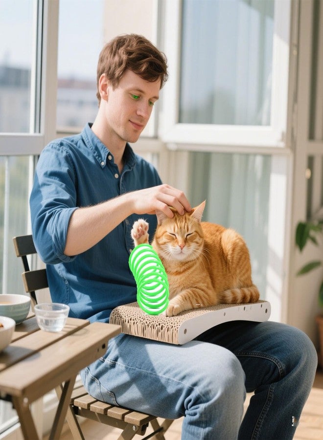 Vihaanta 8 PCS Cat Springs, Interactive Cat Toy Set, Includes 2 Mouse Figurines, 4 Colorful Springs, 2 Crinkle Balls, Durable and Safe for Indoor and Outdoor Play, Cats - Image 4