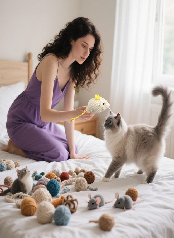 Vihaanta 8 PCS Cat Springs, Interactive Cat Toy Set, Includes 2 Mouse Figurines, 4 Colorful Springs, 2 Crinkle Balls, Durable and Safe for Indoor and Outdoor Play, Cats - Image 5