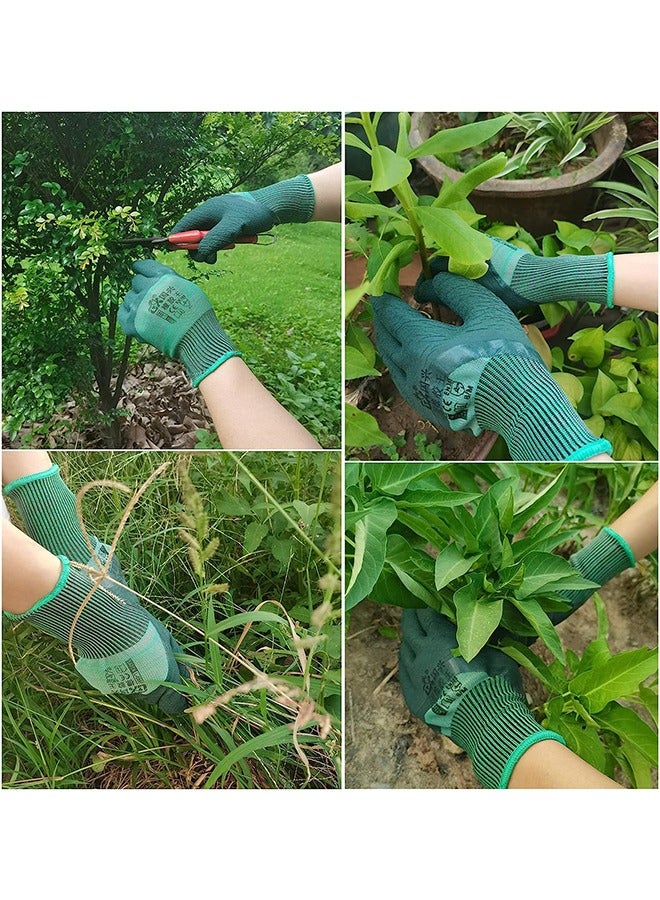 Generic Gardening Gloves,4 Pairs Breathable Rubber Coated Waterproof Outdoor Protective Touch Work Gloves Screen for Yard Work, Fishing, Landscaping, Planting, Weeding,fits Most Size - Image 5