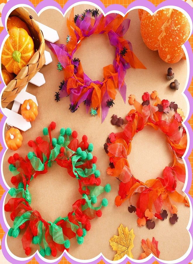 Oudain 3 Pcs Halloween Thanksgiving Dog Collar Set, Adjustable Decorative Dog Ruffle Collar Spider Turkey Holiday Dogs Collars for Halloween Thanksgiving Christmas Cat Dogs Party Decoration - Image 5