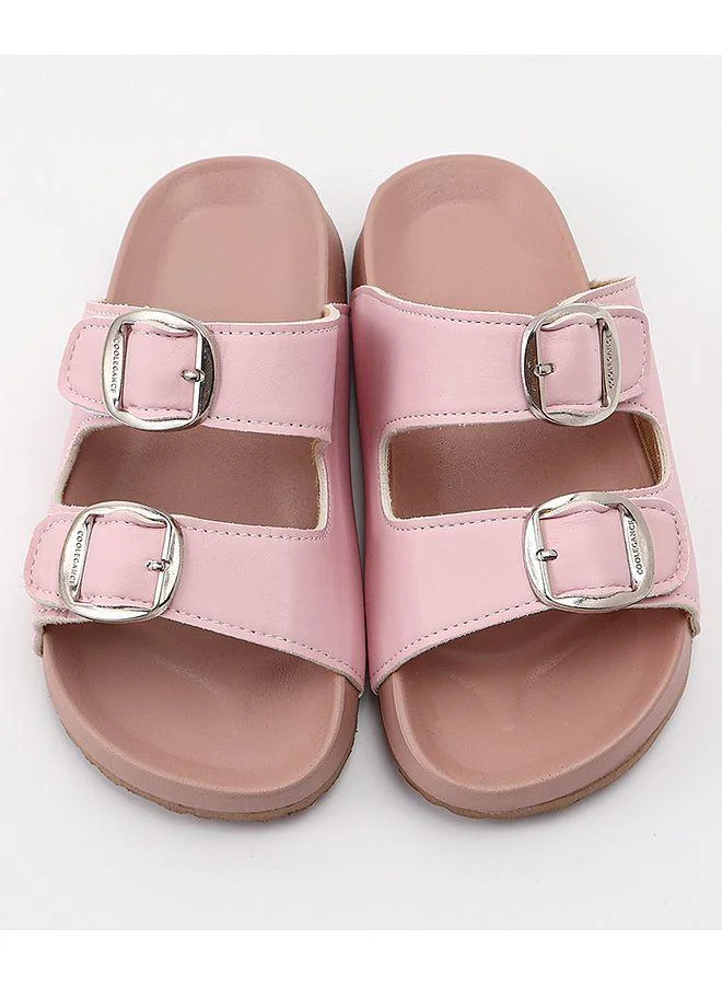 Mark & Mia Mark & Mia Solid Buckle Closure Sandals - Pink