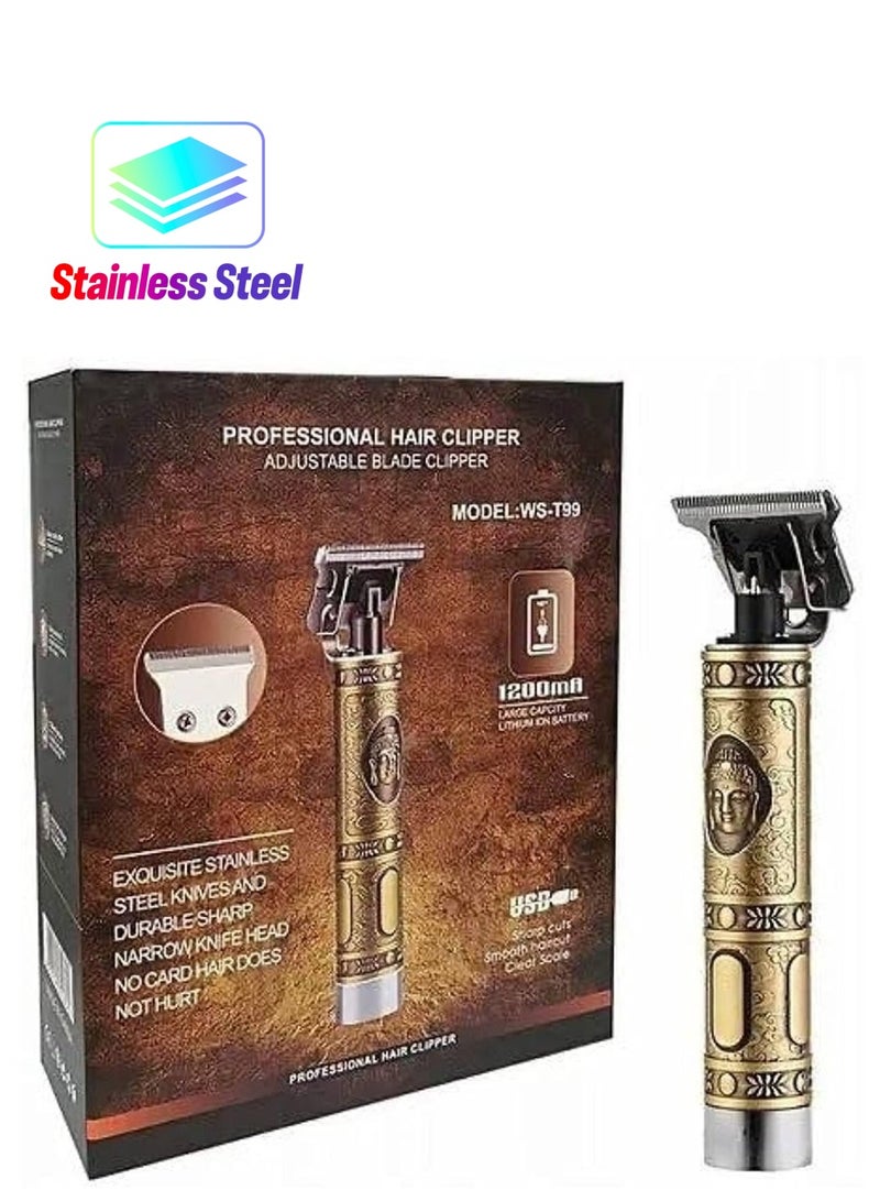 ELTRAZONE Professional Hair Clipper and Beard Trimmer, Gold, WS-T99 - Image 1