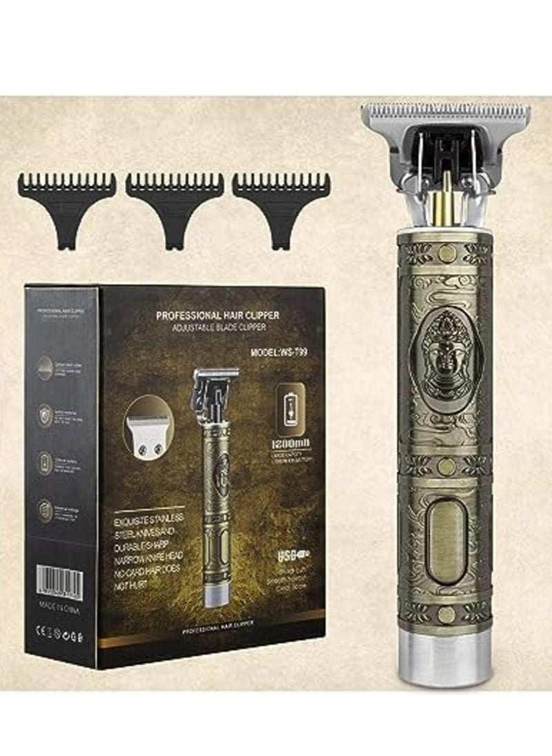 ELTRAZONE Professional Hair Clipper and Beard Trimmer, Gold, WS-T99 - Image 4