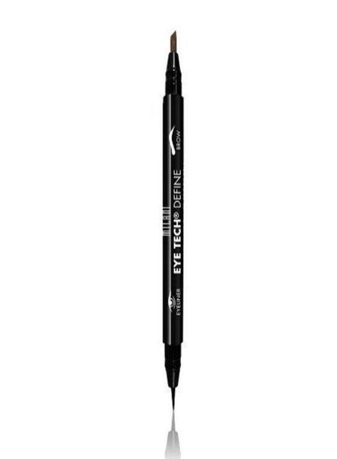 Milani Eye Tech Define - 2-in-1 Brow + Eyeliner Felt-tip Pen, Dark Brown/Black, 0.04 Fluid Ounce