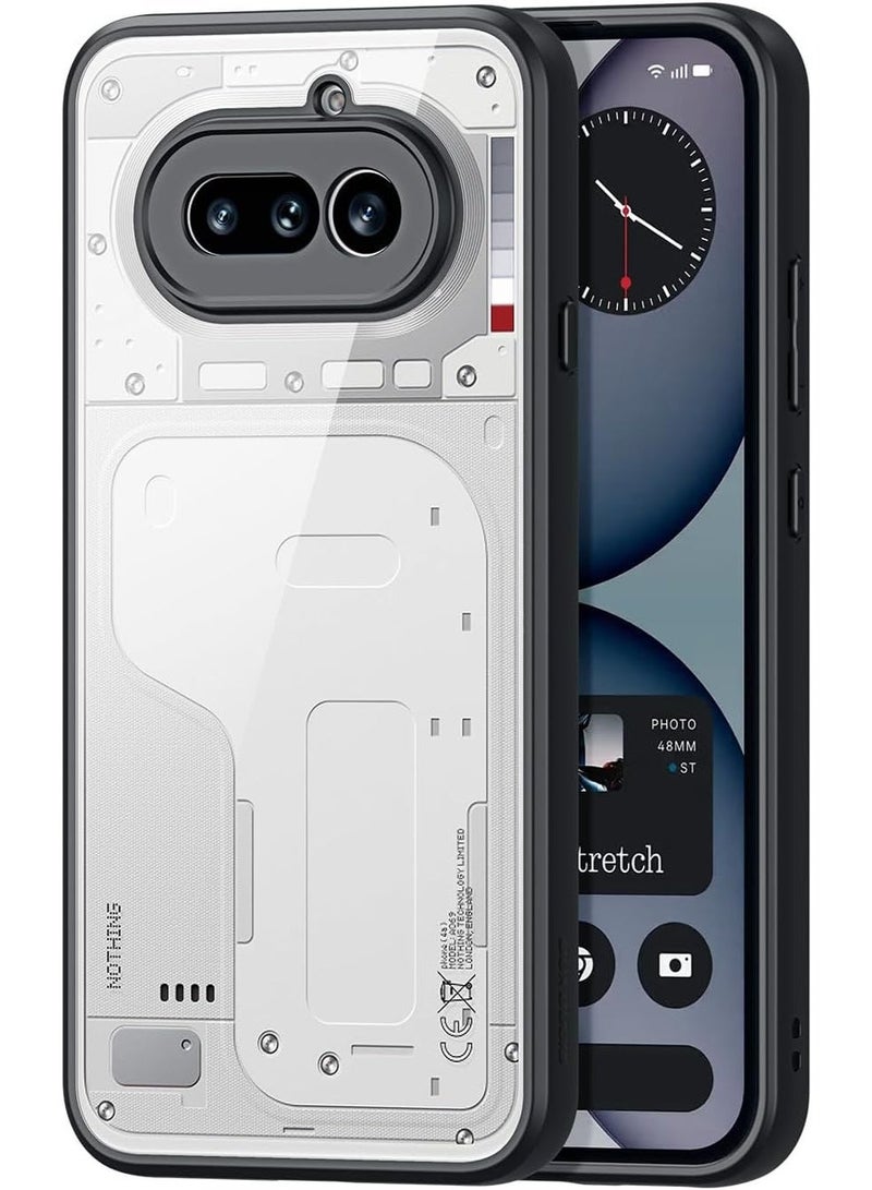 Case for Nothing Phone 4a Shockproof Crystal Clear Hard Back Cover [Anti-Yellowing] Case 360 Degree Protection TPU Bumper Transparent Back Cover Case - Image 1
