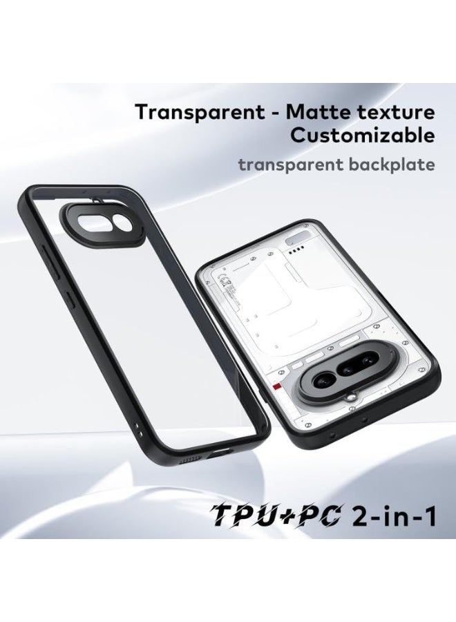 Case for Nothing Phone 4a Shockproof Crystal Clear Hard Back Cover [Anti-Yellowing] Case 360 Degree Protection TPU Bumper Transparent Back Cover Case - Image 2