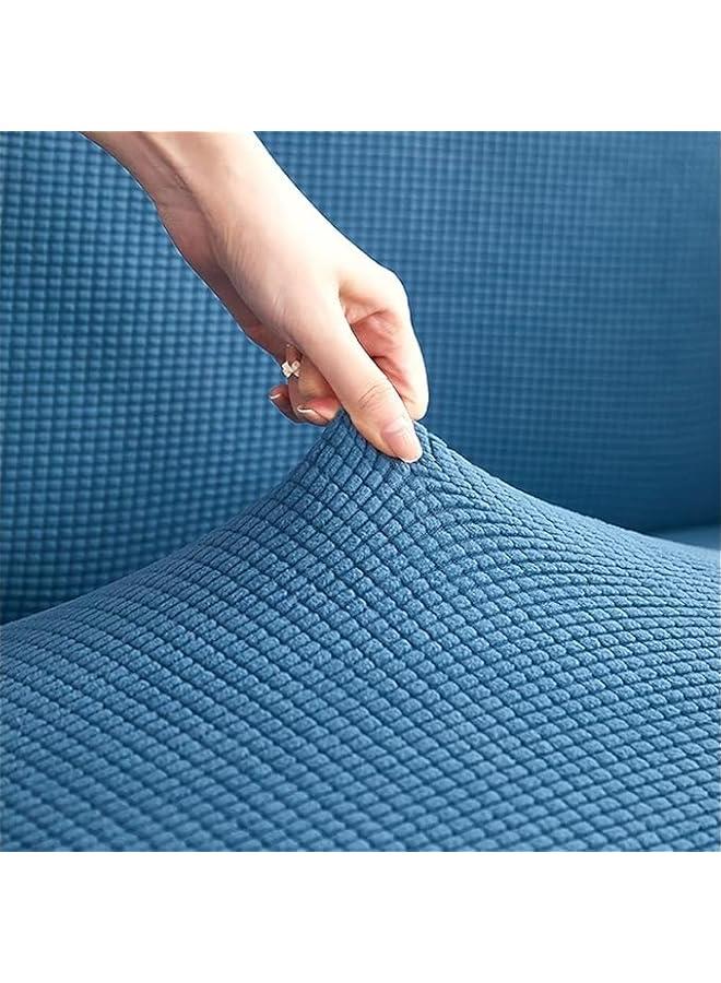 Beauenty SOFA SLIPCOVER - Sofa Cover (3-seater 195-230cm) High Stretch Polyester(85%) Spandex(15%) Fabric - SOFA and CUSHION Cover For livingroom, Bedroom,and Office Non Slip Furniture Protector (blue) - Image 3