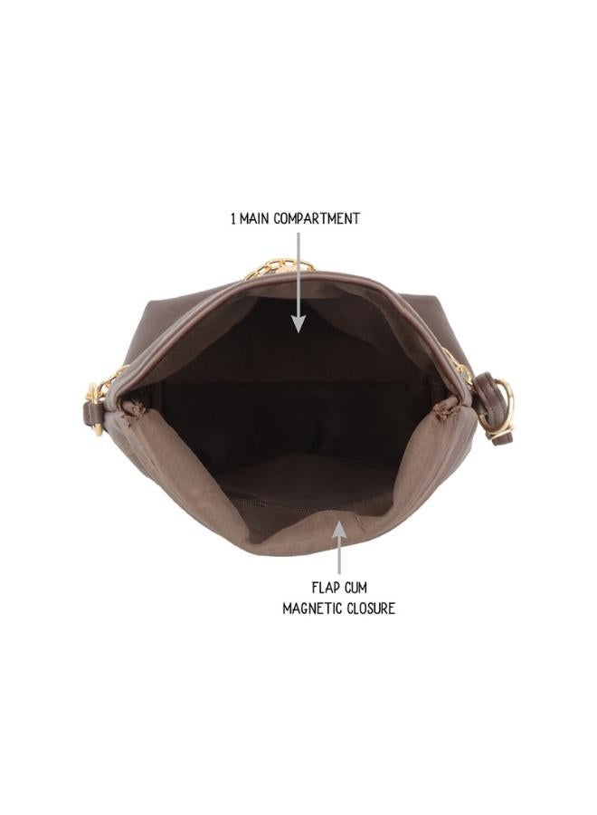 Baggit Women Brown Sling Bag Small Size | Ladies Stylish Casual Cross Body Purse Handbag - Image 5