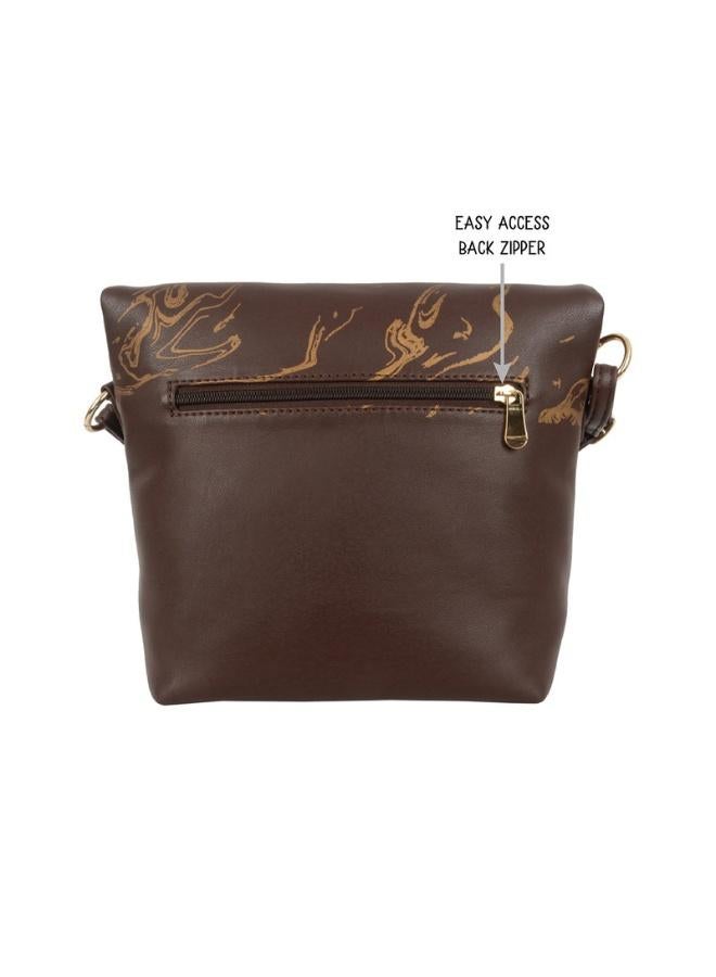 Baggit Women Brown Sling Bag Small Size | Ladies Stylish Casual Cross Body Purse Handbag - Image 4