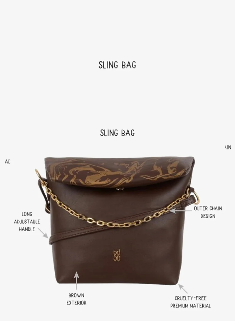 باجيت Baggit Women Brown Sling Bag Small Size | Ladies Stylish Casual Cross Body Purse Handbag