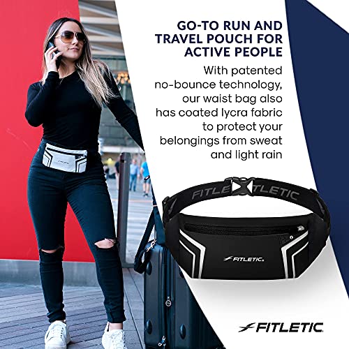 Fitletic Modern Sports Running Belt For Men & Women – Water Resistant Pouch - Fits All Smart Phones- Lightweight, Low Profile Design –Lycra Coated With Inner Card Organizer Pocket - Image 4