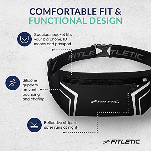 Fitletic Modern Sports Running Belt For Men & Women – Water Resistant Pouch - Fits All Smart Phones- Lightweight, Low Profile Design –Lycra Coated With Inner Card Organizer Pocket - Image 5