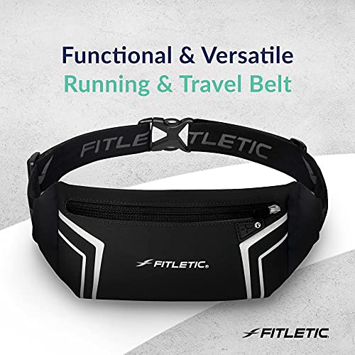 Fitletic Modern Sports Running Belt For Men & Women – Water Resistant Pouch - Fits All Smart Phones- Lightweight, Low Profile Design –Lycra Coated With Inner Card Organizer Pocket - Image 2