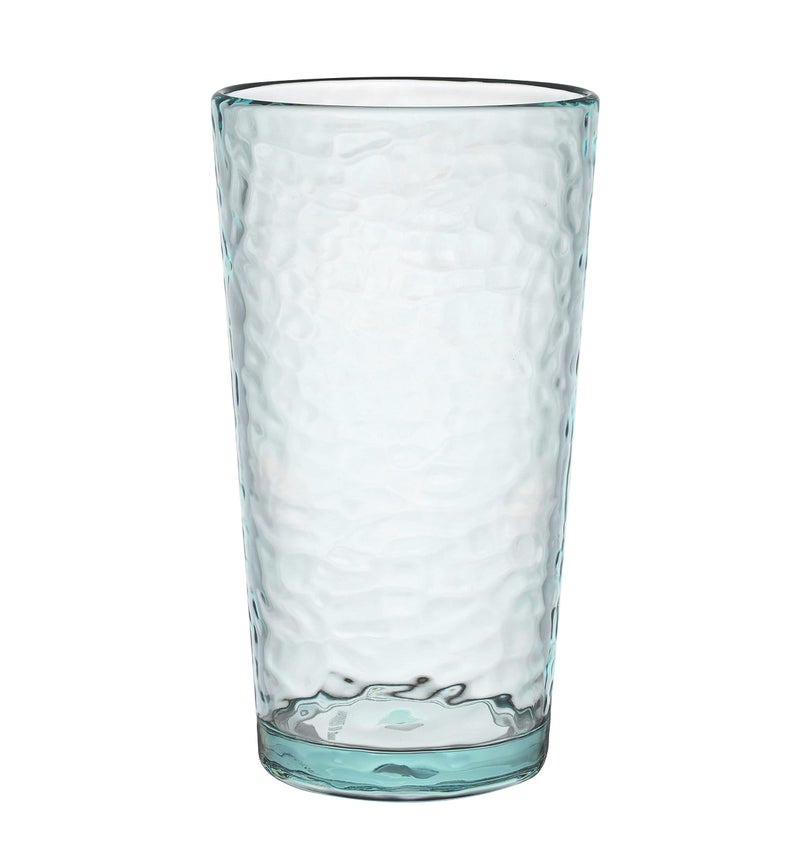 KLIFA NICE 20 ounce Set of 6 Acrylic Highball Drinking Glasses BPAFree Stackable Plastic Drinkware Dishwasher Safe Cups Light Teal