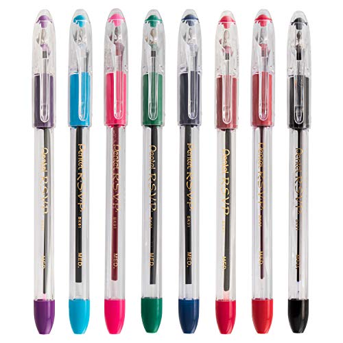 Pentel قلم حبر جاف بنتل R.S.V.P.، خط متوسط، حبر بنفسجي، عبوة 2 (BK91BP2V) - Image 4