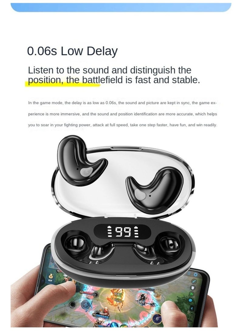 هاي لوك سماعات الأذن اللاسلكية الحقيقية، سماعات الأذن بلوتوث 5.4 4 ميكروفونات ENC واضحة المكالمة، سماعات الأذن بلوتوث لمس التحكم 40 وقت اللعب، سماعات الأذن الخفيفة الوزن - Image 2