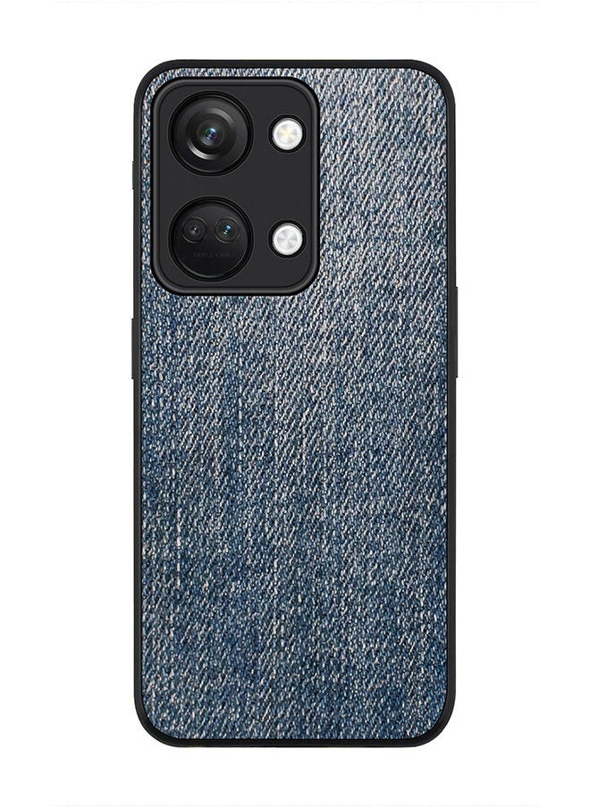 Stylizedd - Rugged Black edge case for ONEPLUS NORD 3 5G / OnePlus Ace 2V, Slim fit Soft Case Flexible Rubber Edges Anti Drop TPU Gel Thin Cover -  Dark Denim Print - Image 1