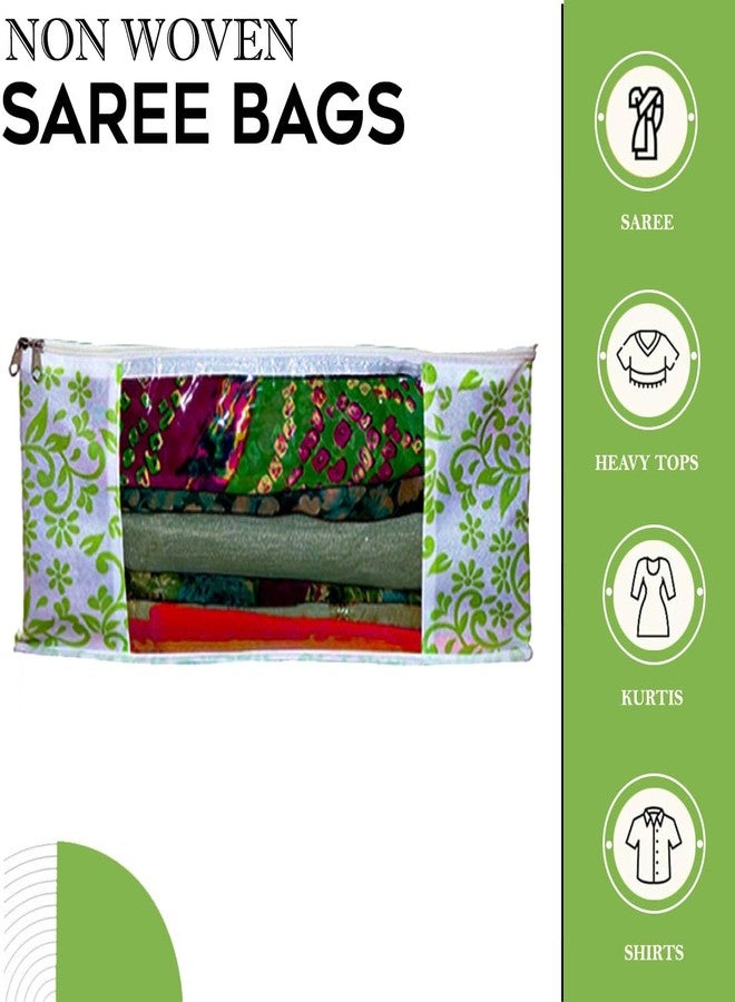 Shaping Fabric Garment Cover Non-Woven 90 GSM with Transparent Window & Double Metal Zipper - Pack of 9 | Dustproof Clothes Storage Bag for Sarees, Suits, Jackets, Shirts SCXLRL1582493517524148524351 - Image 2