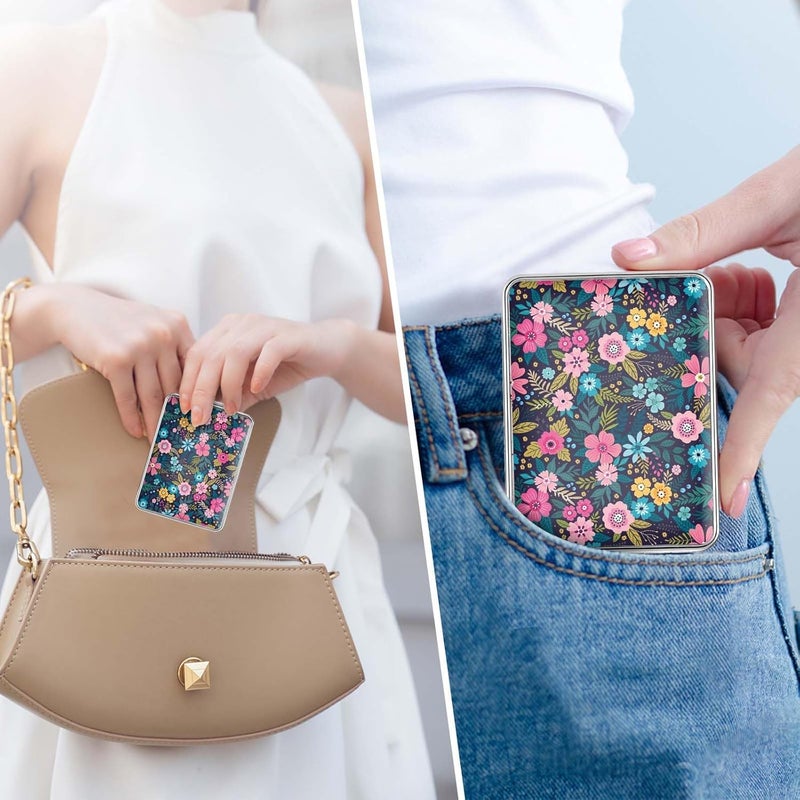 HAV CREATION HAV CREATION Compact Mirror for Women Men Rectangle DoubleSided Travel Makeup Mirror Pocket Mirror for Purse Keychain Handbag Tabletop Use 2Sided Cosmetic Mirror for Beauty  - Image 5