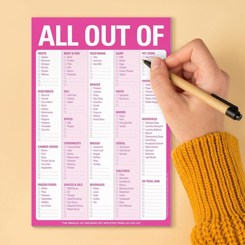 Knock Knock All Out Of Pad with Magnet (Pink) - Image 5