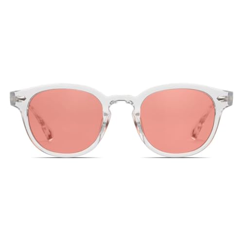 ZUVGEES Fluorescent-41 Pink Tinted Migraine Glasses Light Sensitivity Eyeglasses Indoor/Outdoor Photophobia Eyewear(Clear,000) - Image 2
