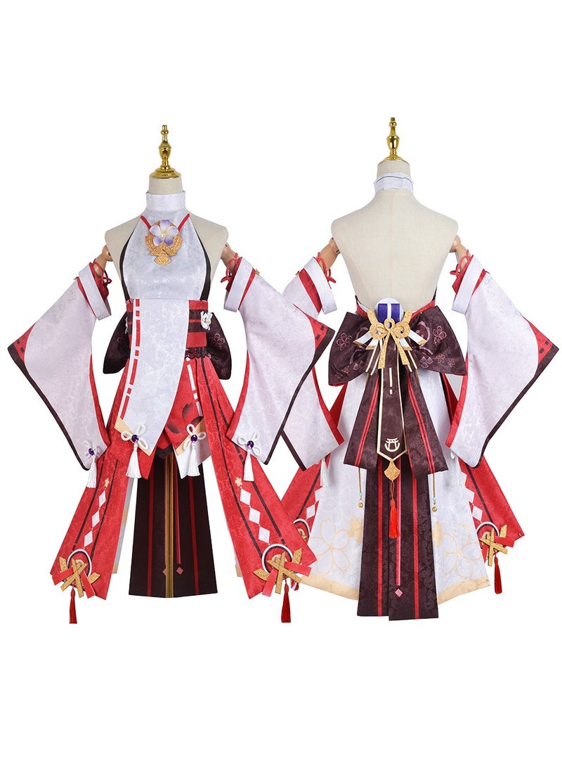 Generic - Genshin Impact Yae Miko Upgraded Version Cosplay Costume Outfit Dress Full Set with Improved Fabric, Accessories - Image 1