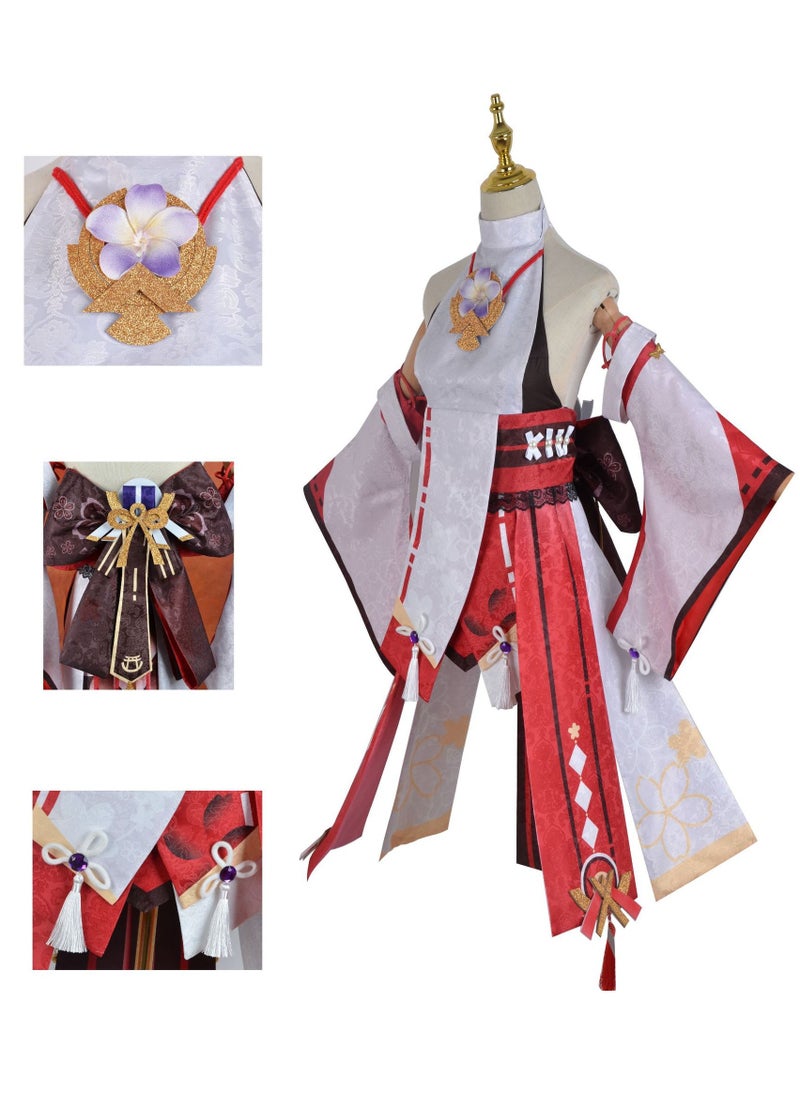 Generic - Genshin Impact Yae Miko Upgraded Version Cosplay Costume Outfit Dress Full Set with Improved Fabric, Accessories - Image 1