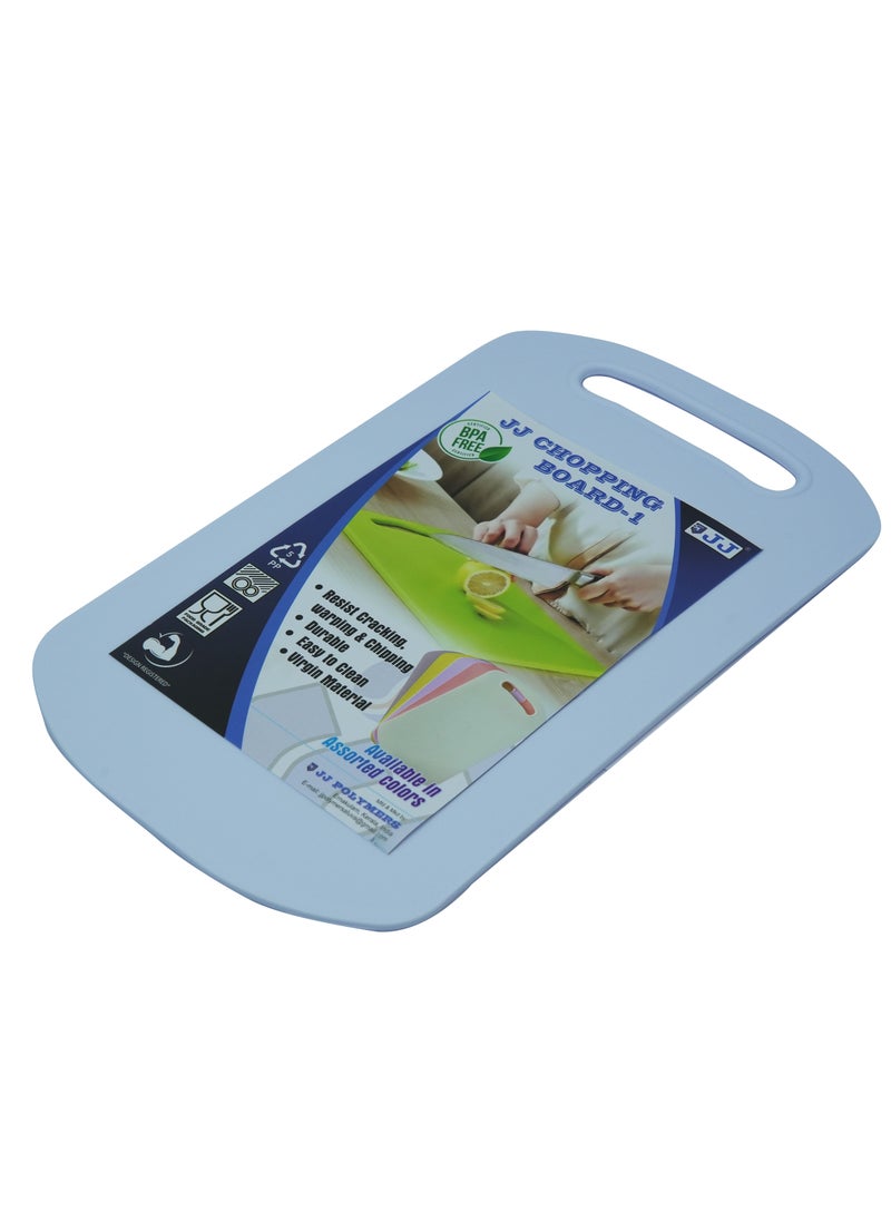 JJ - JJ Chopping Board Cutting Board with Non-Slip Base- Perfect for Fruits & Vegetables -Hanging Hole for Easy Storage - Multipurpose Dual Usage Kitchen Cutting Board White - Image 1