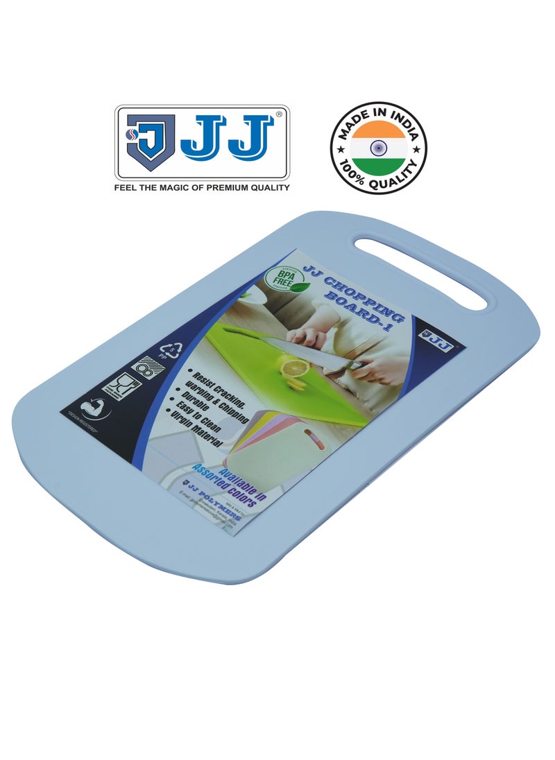 JJ - JJ Chopping Board Cutting Board with Non-Slip Base- Perfect for Fruits & Vegetables -Hanging Hole for Easy Storage - Multipurpose Dual Usage Kitchen Cutting Board White - Image 1