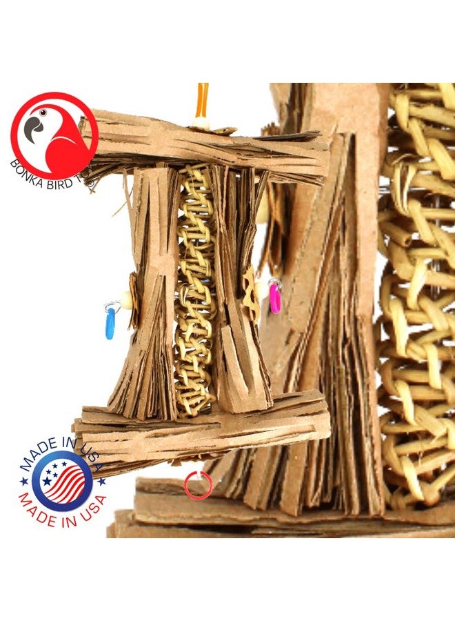 Bonka Bird Toys 1547 Natural Helix Bonka Bird Toys Cardboard Shredder Vine Parrot Parrotlet Conure Cockatiel Beak - Image 5