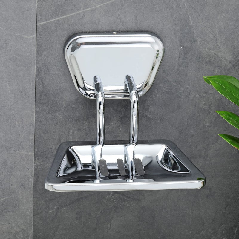 FORTUNE Bathroom Accessories Soap Dish Stainless Steel 304 Soap Case | Soap Holder | Soap Stand for Bathroom, Kitchen Sink Wall Mounted | Chrome Finish (Pack of 1) - Image 5