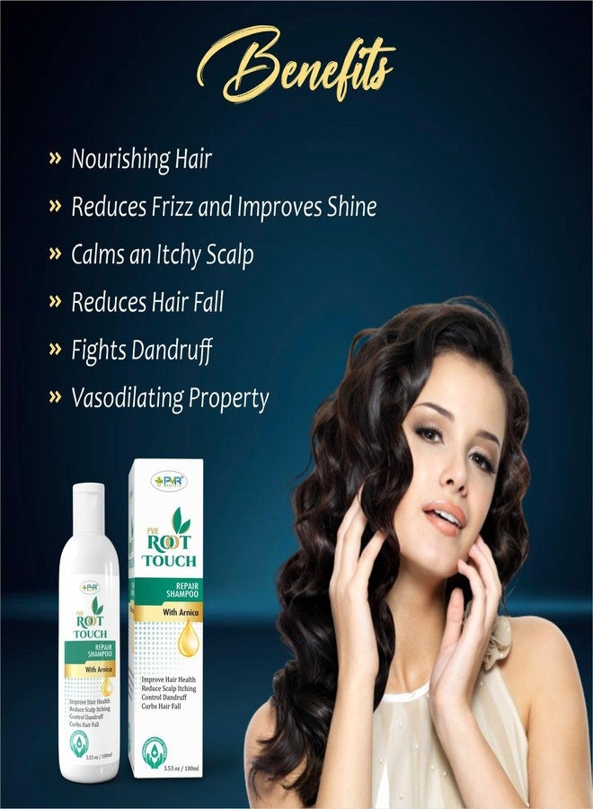 PVR MEDITECH PVR Root Touch Shampoo - Herbal Hair Color Cleanse | Instant Gray Coverage, Anti Dandruff & Hair Fall Control | Chemical-Free, Nourishing Formula for Soft Shiny Hair Root Touch Repair Shampoo | 100 ML - Image 3