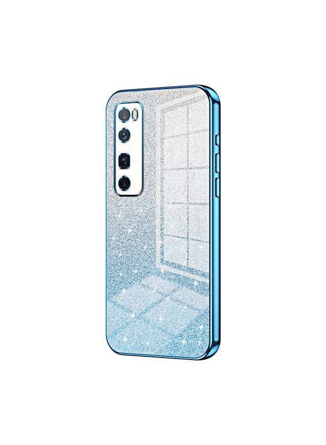 اس-توب جراب لهاتف Huawei nova 7 Pro، جراب هاتف مطلي بالكهرباء بلون مسحوق لامع متدرج - Image 1